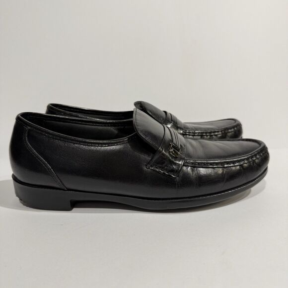 Bostonian Men\'s Prescott Slip-on Black Leather Loafers size 10 D main image 13